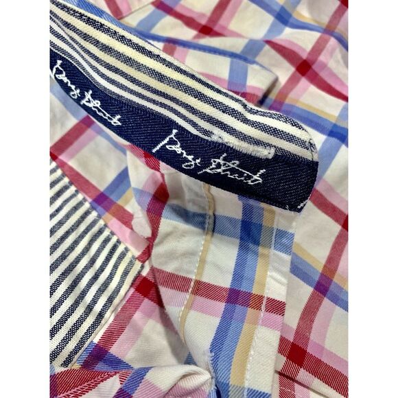 Wrangler Red Blue Plaid Cowboy Cut Button Down Shirt Men's - Picture 6 of 10